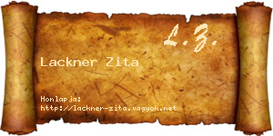 Lackner Zita névjegykártya