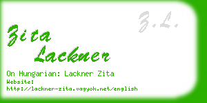 zita lackner business card